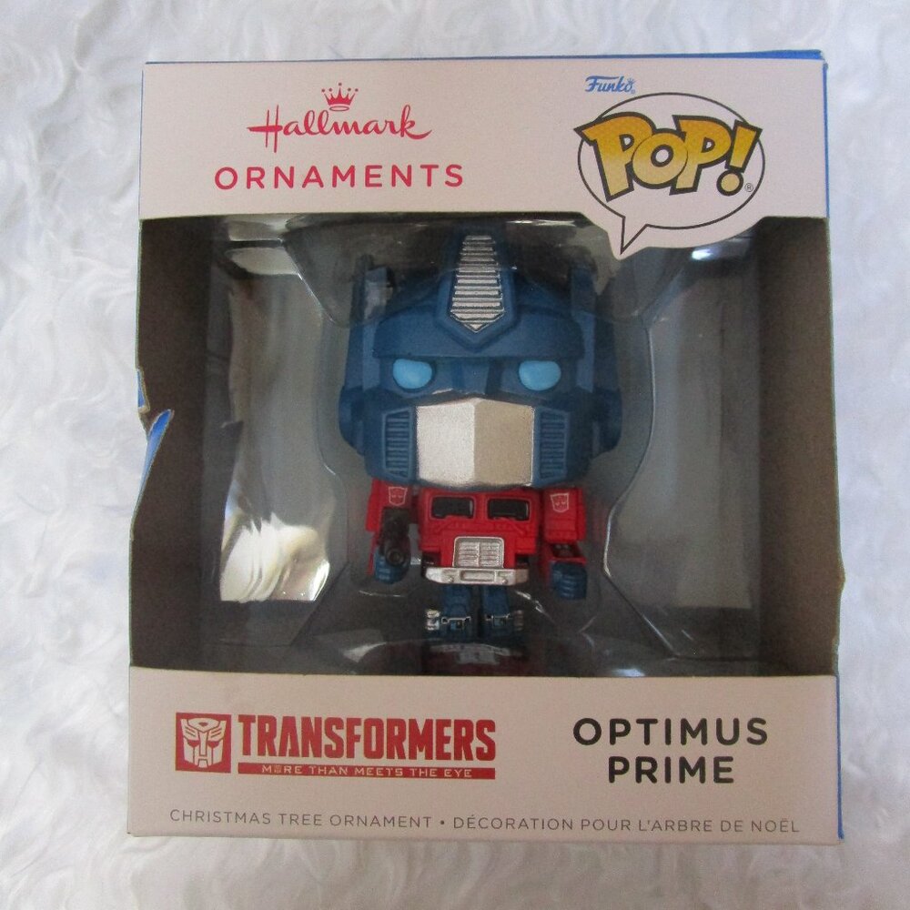 NIB Hallmark Funko Transformers Optimus Prime Christmas Tree Ornament 2023 Blue